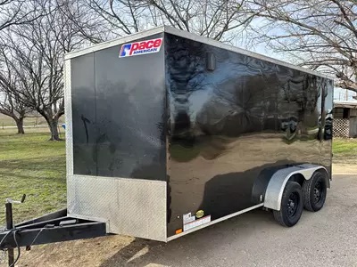 Black Pace American enclosed trailer